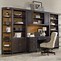 Image result for Metal and Wood Wall Unit with Desk