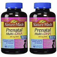 Image result for Prenatal Multi + DHA | 150 Softgels | Nature Made