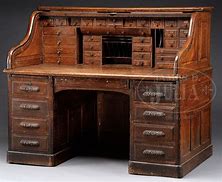 Image result for Large Wooden Desk with Drawers