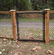 Image result for Chain Link Fence On Wood Post