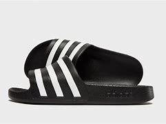 Image result for Adidas Slides Plain Black
