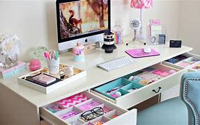 Image result for Pretty Organized Desk