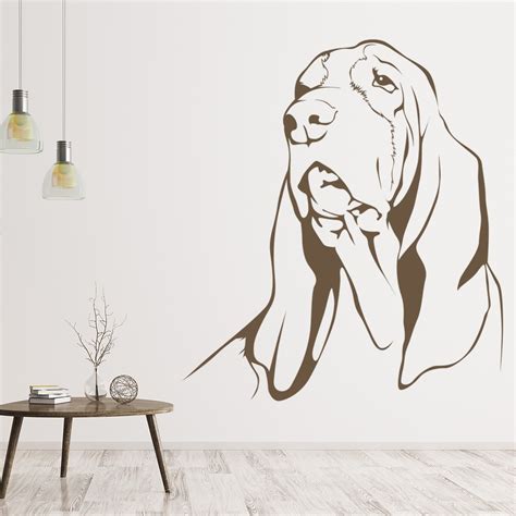 Basset Hound Dog Wall Sticker Pet Animals Wall Decal Kids Canine Home Decor