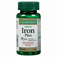 Image result for Gentle Iron (Iron Bisglycinate), 28 Mg, 300 Quick Release Capsules, 2 Bottles