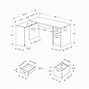 Image result for Grey L-shaped Desk with Keyboard Tray