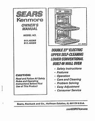 Image result for Kenmore Oven Manual