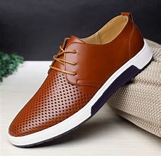 Image result for Men's Black Leather Casual Shoes