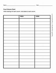 Image result for Pros and Cons Table Template