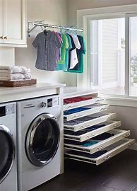 Image result for Built in Laundry Clothes Rack