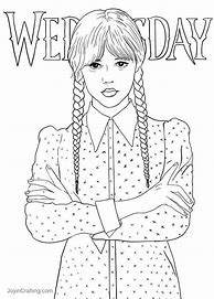 Image result for Wednesday Adams Coloring