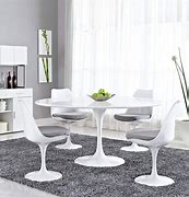 Image result for White Round Pedestal Dining Table