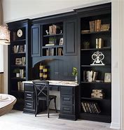Image result for Home Office with Built in Desk