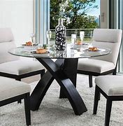 Image result for Black Glass Dining Table