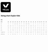 Image result for Veja Kids Size Chart