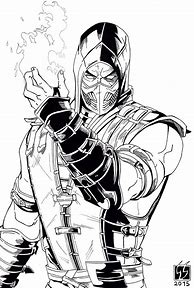 Image result for Drawings of Mortal Kombat Scorpion