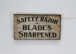 Image result for No Razor Blades or Knives Sign