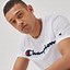 Image result for White Champion Shirt with Blue Script