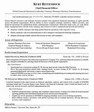 Image result for Example of CFO 1 Page CV