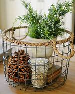 Image result for Decorating Wire Baskets
