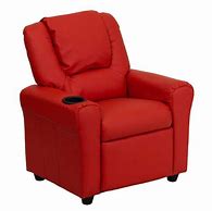 Image result for Flash Furniture Vinyl Recliner With Headrest And Cup Holder In Red - Flash Furniture - Kids Accent Seating - Recliner - Red