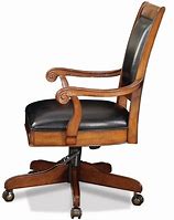 Image result for Leather Office Chair with Wood Base