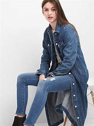 Image result for Long Jean Jackets Coats