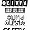 Image result for Olivia in Bubble Letters