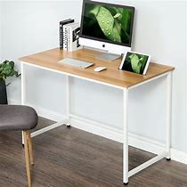 Image result for Simple Wood Computer Desk