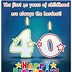 Image result for 40th Birthday Wish