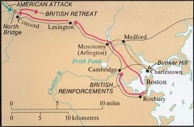 Image result for Lexington and Concord Battle Map
