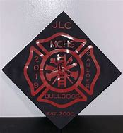 Image result for Graduation Cap Decals Firefighter