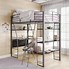 Image result for Loft Bed with Desk and Shelves