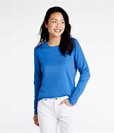 Image result for Women's Pima Cotton Tee, Long-Sleeve Crewneck White Extra Large | L.L.Bean