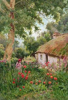 Best Art English Cottages & Gardens, Storybook Cottage Garden HD phone ...