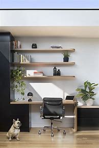 Image result for Shelves above Desk Rustic