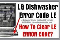Image result for LG Dishwasher Error Code 6E
