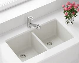 Image result for White Double Kitchen Sink Top Mount