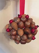 Image result for Christmas Decorations Made From Nuts