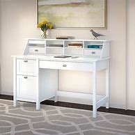 Image result for White Writing Desk with Hutch
