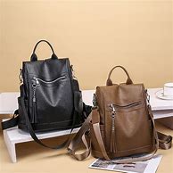 Image result for Leather Backpack Purses for Women
