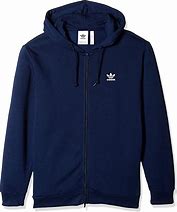 Image result for White Adidas Hoodie with Blue and Red On Arms