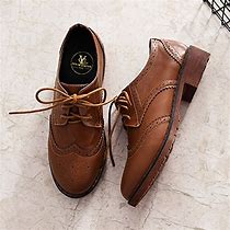 Image result for Women's Brown Leather Oxford Shoes