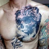 Image result for Skull Chest Tattoo Designs