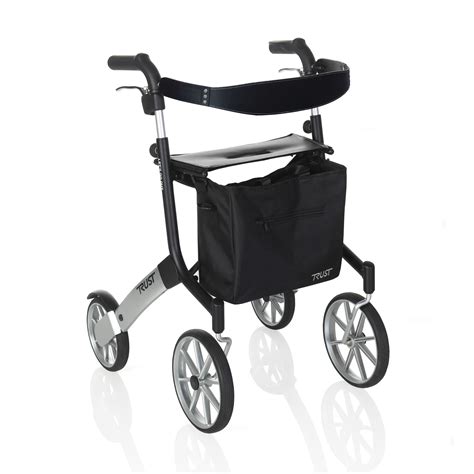 Stander Let’s Go Out Rollator, Lightweight Four Wheel Euro Style Walker  