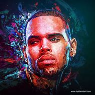 Image result for Pop Art Canvas Chris Brown