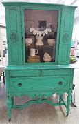 Image result for Antique Mission Style China Curio Cabinet