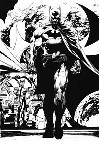 Image result for Jim Lee Batman Drawing Black White
