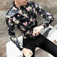 Image result for Floral Print Dress Shirt Men