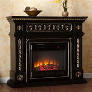 Image result for Black Electric Fireplace