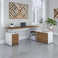 Image result for Contemporary White Desk